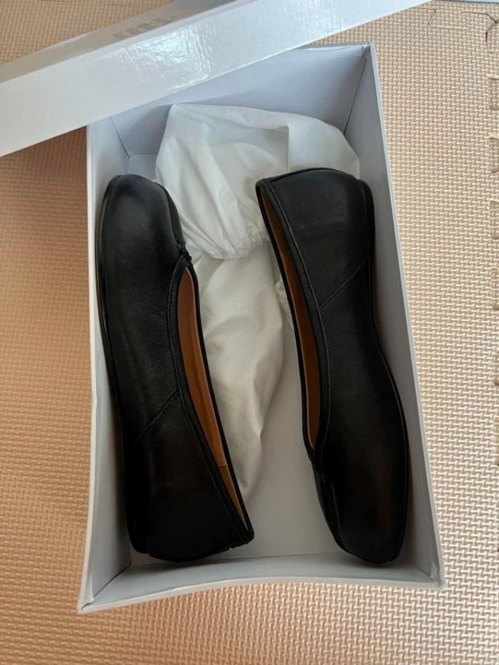 Maison Margiela Tabi Ballet Flats Shoes 39 25cm Split Toe Leather Japan good - Picture 6 of 7